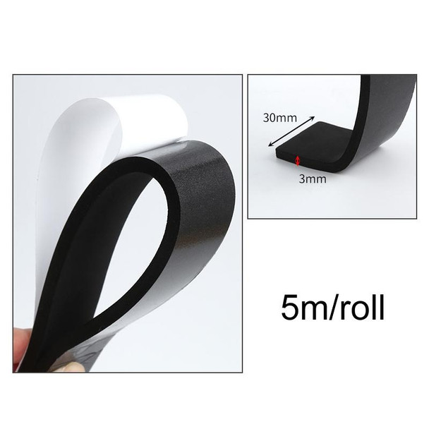 5m /Roll 3cm Width 3mm Thickness Foam Strips With Adhesive High Density Foam Closed Cell Tape Seal For Doors And Windows