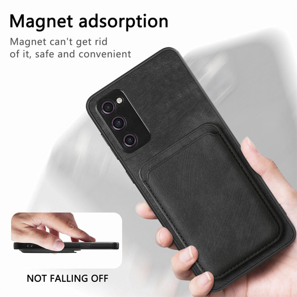 For Samsung Galaxy S20 FE Retro Leather Card Bag Magnetic Phone Case(Black)
