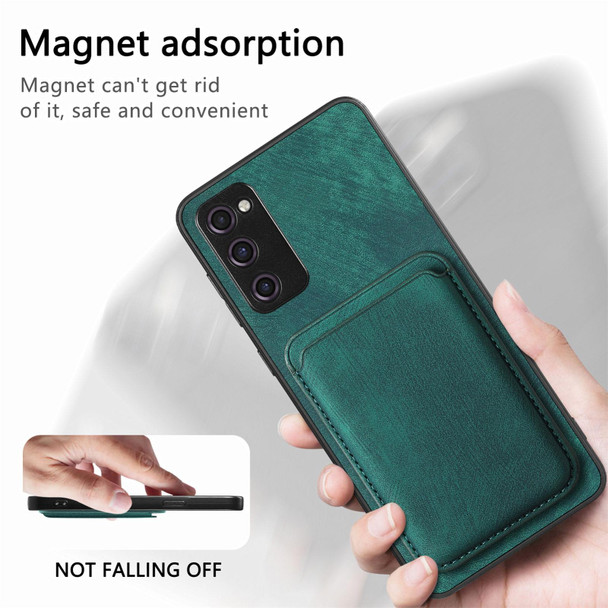 For Samsung Galaxy S20 FE Retro Leather Card Bag Magnetic Phone Case(Green)