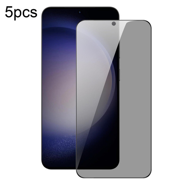 For Samsung Galaxy S24+ 5G 5pcs DUX DUCIS 0.33mm 9H High Aluminum Anti-spy HD Tempered Glass Film