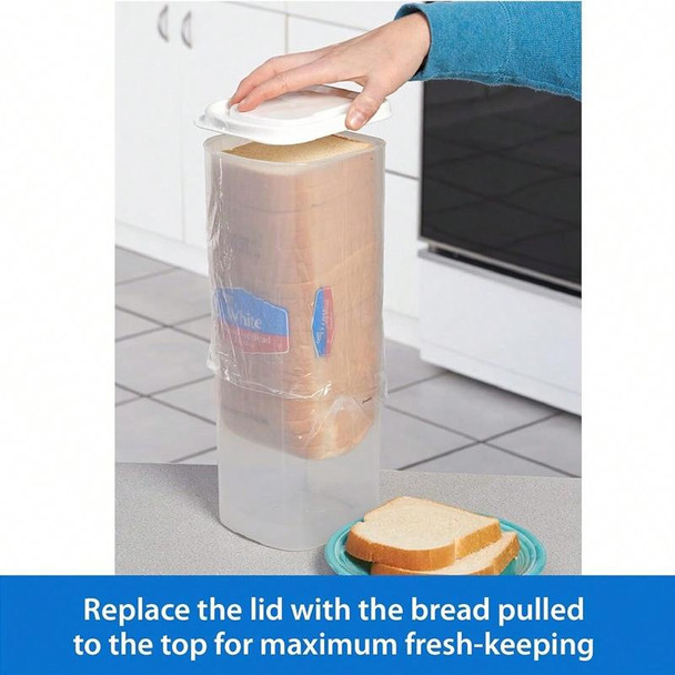 Bread Fresh Container Toast Storage Box Bread Storage Dispenser(White)