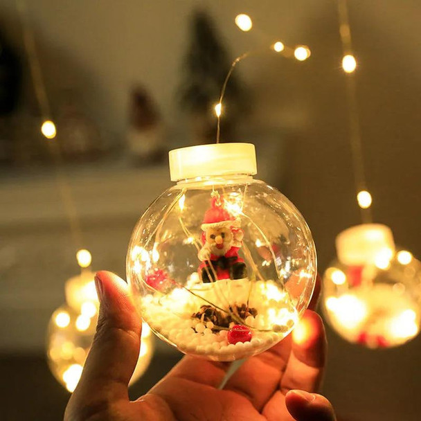 10 Bulb Christmas Character Snow Globe String Lights