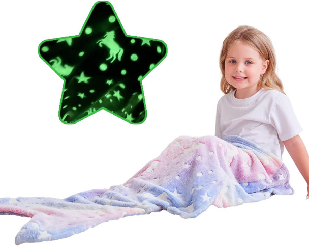 Glow in The Dark Mermaid Blanket