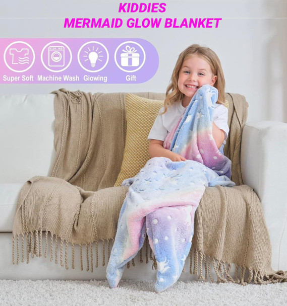 Glow in The Dark Mermaid Blanket