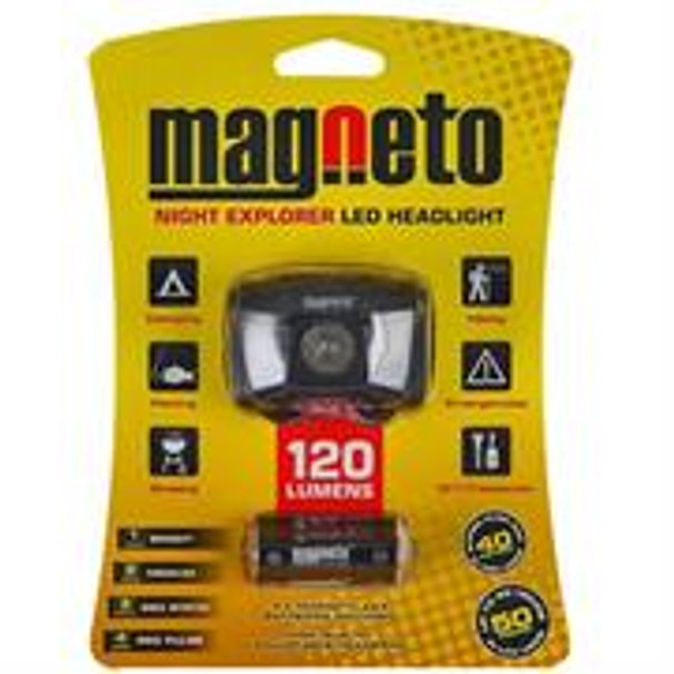 Tevo Magneto Head Lamp with strap - uses AAA batteries, Retail Box , 1 year warranty