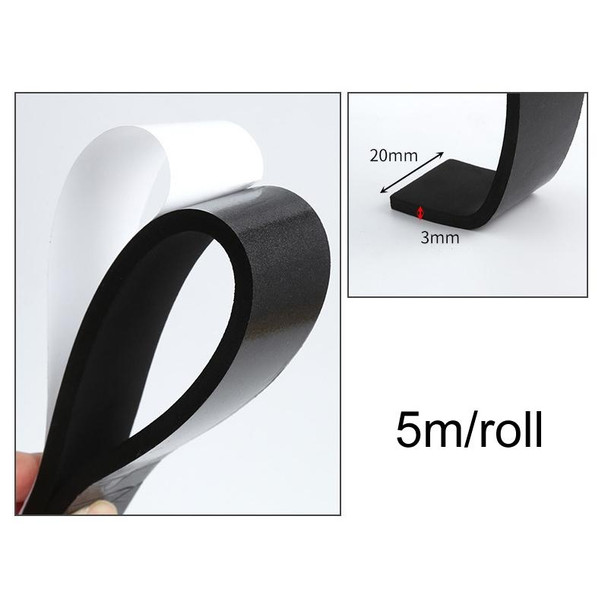 5m /Roll 2cm Width 3mm Thickness Foam Strips With Adhesive High Density Foam Closed Cell Tape Seal For Doors And Windows