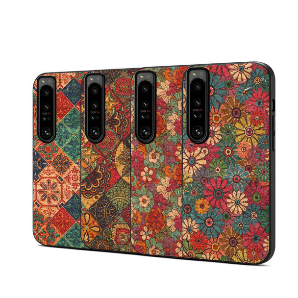 For Sony Xperia 1 IV Four Seasons Flower Language Series TPU Phone Case(Spring Green)