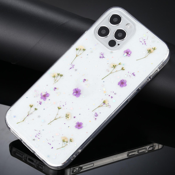 Gypsophila Flowers Pattern TPU Protective Case - iPhone 11 Pro Max(Purple)