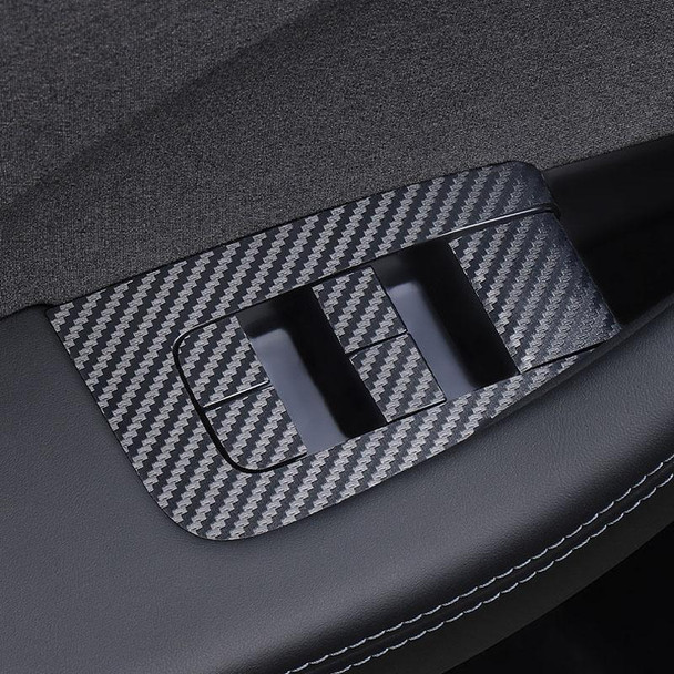4pcs /Set For Tesla Model 3 Lift Window Button Sticker Car Interior, Style: Starry Line