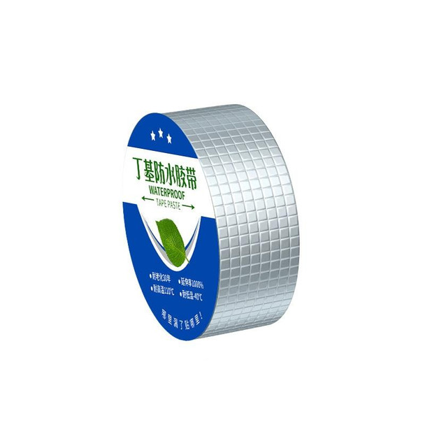 1.2mm Thickness Butyl Waterproof Tape Self-Adhesive Aluminum Foil Tape, Width x Length: 5cm x 5m