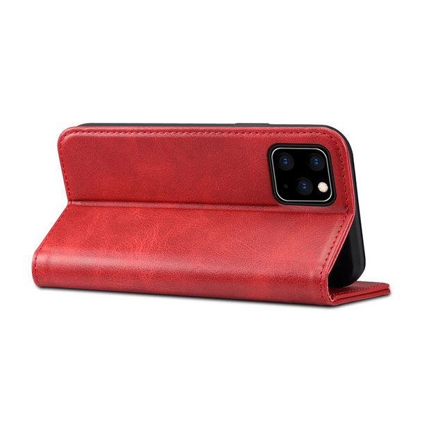 Suteni Calf Texture Horizontal Flip Leather Case with Holder & Card Slots & Wallet for iPhone 11(Red)