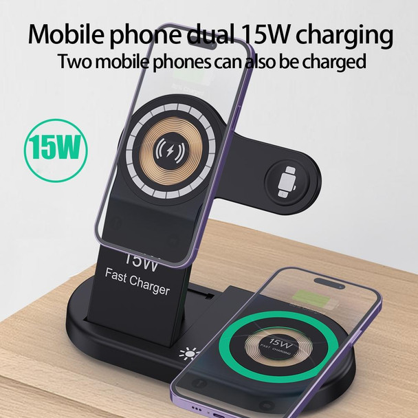 H50 4 in 1 Multi-function Magnetic Wireless Charger(Black)