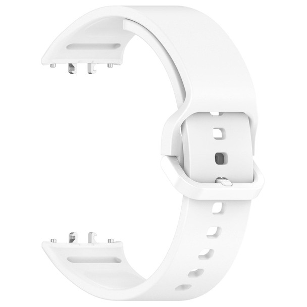 For Samsung Galaxy Fit 3 SM-R390 Solid Color Buckle Silicone Watch Band(White)