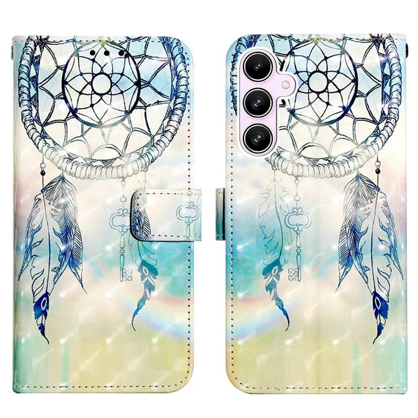 For Samsung Galaxy A55 3D Painting Horizontal Flip Leather Phone Case(Dream Wind Chimes)