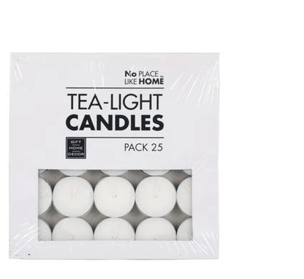 Candle Tea Light White 3.5cm Box-25