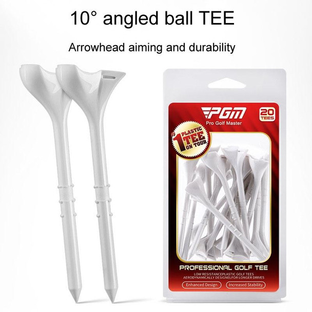 20pcs /Box PGM QT031 83mm Golf Ball Tee 10 Degree Angled Ball Spike Aiming Arrow
