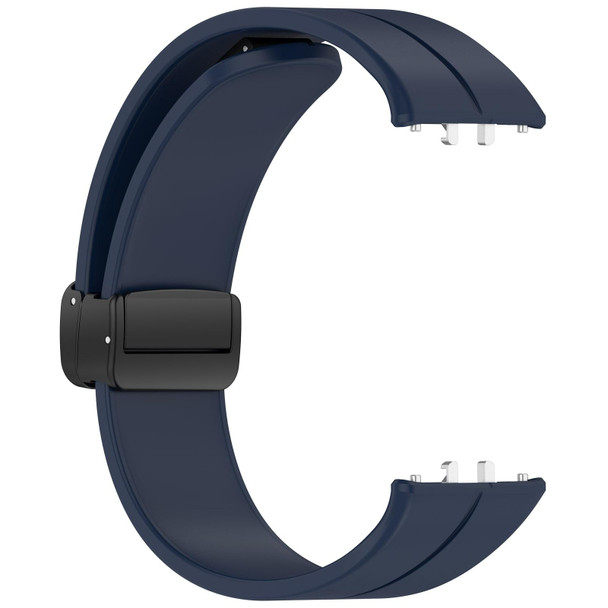 For Samsung Galaxy Fit 3 SM-R390 Magnetic Folding Buckle Silicone Watch Band(Midnight Blue)