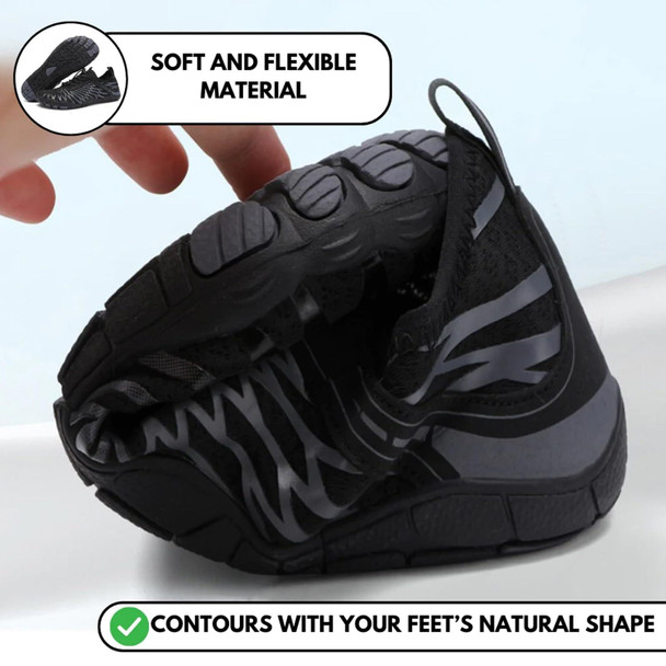 Mens Boys Water Shoes Quick Dry Aqua Socks Barefoot Beach Shoes Comfort Swim Sneakers, Size: 41(Black)