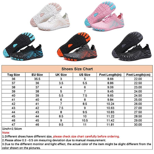 Mens Boys Water Shoes Quick Dry Aqua Socks Barefoot Beach Shoes Comfort Swim Sneakers, Size: 47(Gray Orange)