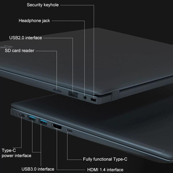 AK15U 15.6 inch Ultrathin Laptop, 12GB+256GB, Windows 10 Intel Processor N95 Quad Core(Dark Grey)