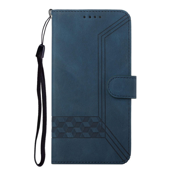 For Tecno Camon 20/20 Pro 4G Cubic Skin Feel Flip Leather Phone Case(Blue)