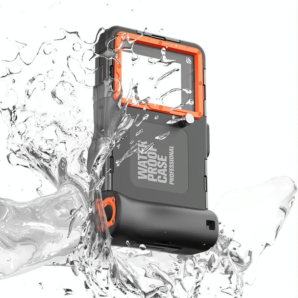 Diving Shell Gen2 Upgrade IP68 Waterproof Phone Case(Black Orange)