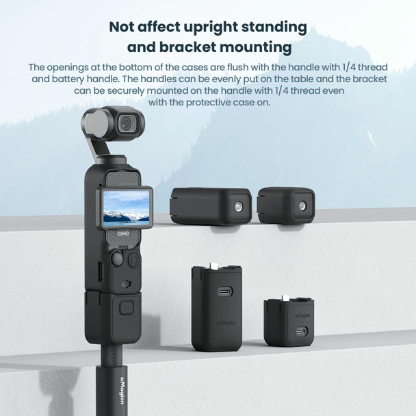 For DJI Osmo Pocket 3 AMagisn Silicone Protection Case Movement Camera Accessories, Style: 7 In 1 Gray