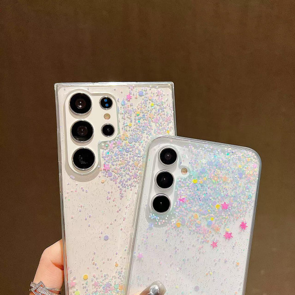 For Samsung Galaxy S23 Ultra 5G Dreamy Star Glitter Epoxy TPU Phone Case(Transparent)