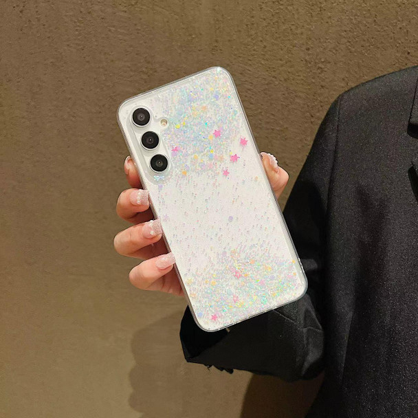 For Samsung Galaxy S20 Dreamy Star Glitter Epoxy TPU Phone Case(Transparent)