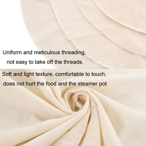 10pcs /Pack 32cm Thickened Non-stick Steamer Cloth Buns Cotton Gauze Matting Cloth(Sizing)