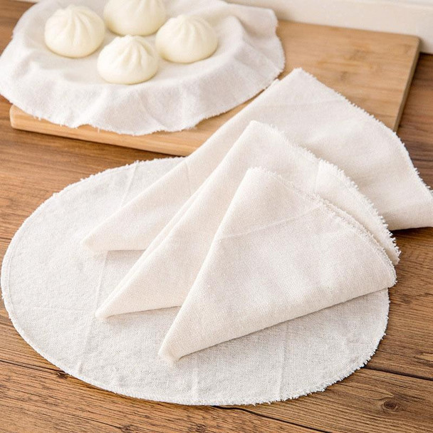 10pcs /Pack 40cm Thickened Non-stick Steamer Cloth Buns Cotton Gauze Matting Cloth(Sizing)