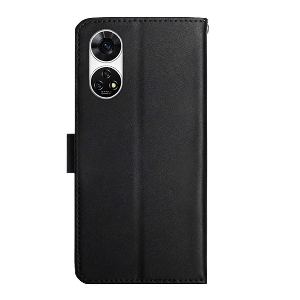 For ZTE Anshin Family A303ZT HT02 Genuine Leather Fingerprint-proof Flip Phone Case(Black)