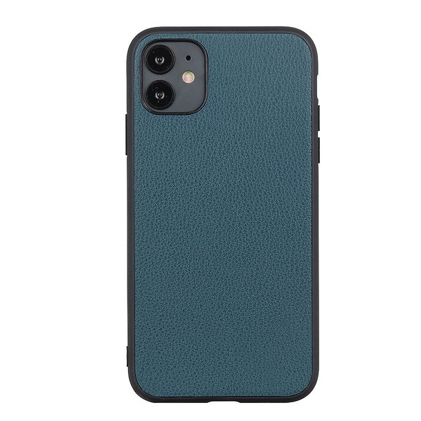 Bead Texture Genuine Leatherette Protective Case - iPhone 11(Green)
