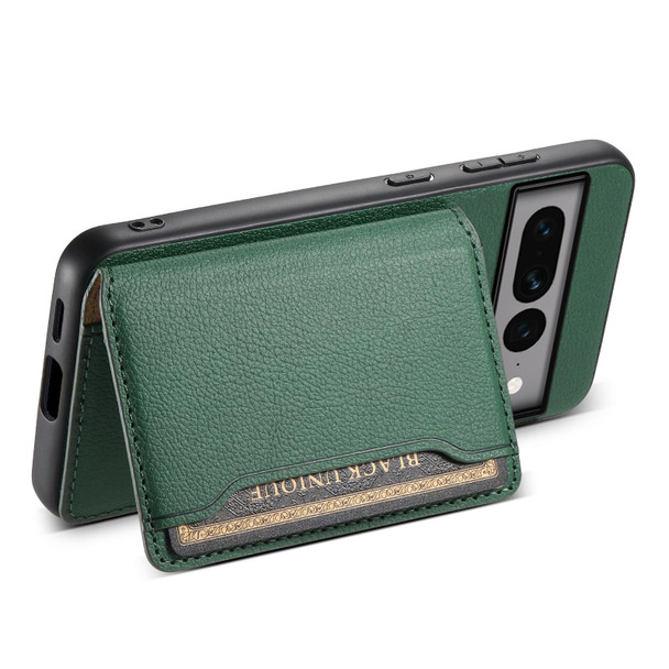 For Google Pixel 7 Pro 5G Calf Texture Card Bag Design Full Coverage Phone Case(Green)