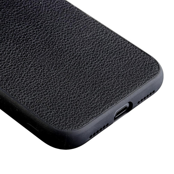 Bead Texture Genuine Leatherette Protective Case - iPhone 11(Black)