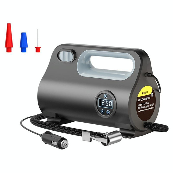 SUITU ST-5523 Vehicle Portable Pneumatic Pump With Cable Powerful Automobile Tire Inflator, Model: Digital