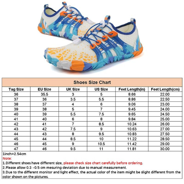 Couple Fitness Shoes Quick-drying Breathable Shock-absorbing Beach Sneakers, Size: 39(White Blue)