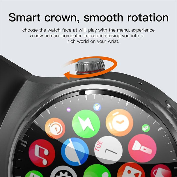 LEMFO DM80 1.43 inch AMOLED Round Screen Smart Watch Android 8.1, Specification:2GB+16GB(Black)