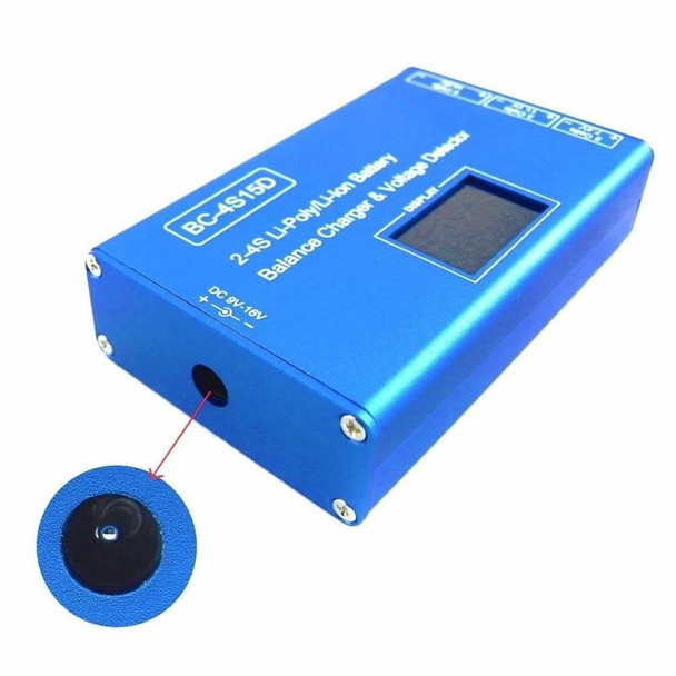 Li-Ion Battery LED Digital Display Balance Charging Case With Power Supply, US Plug(Blue)