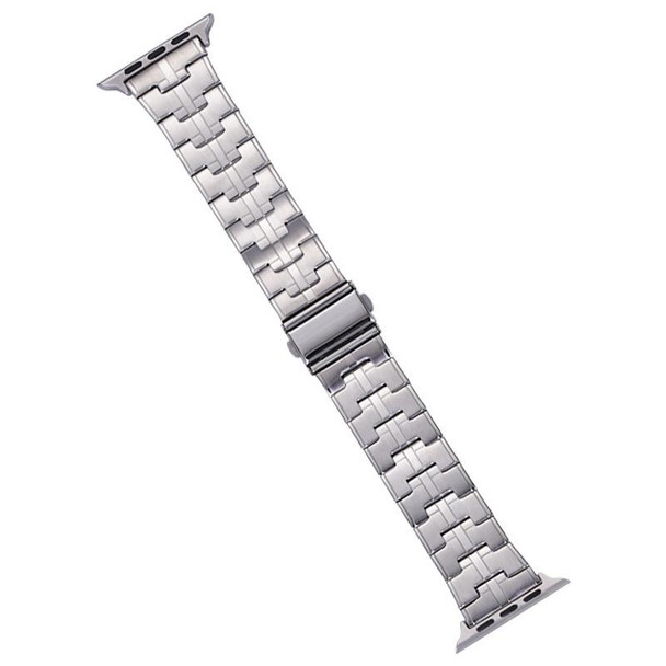 For Apple Watch Series 4 44mm Stainless Steel Watch Band(Silver)