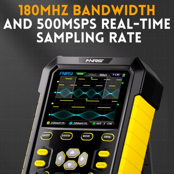 FNIRSI 2 In 1 Small Handheld Fluorescence Digital Dual-Channel Oscilloscope, US Plug(Blue)