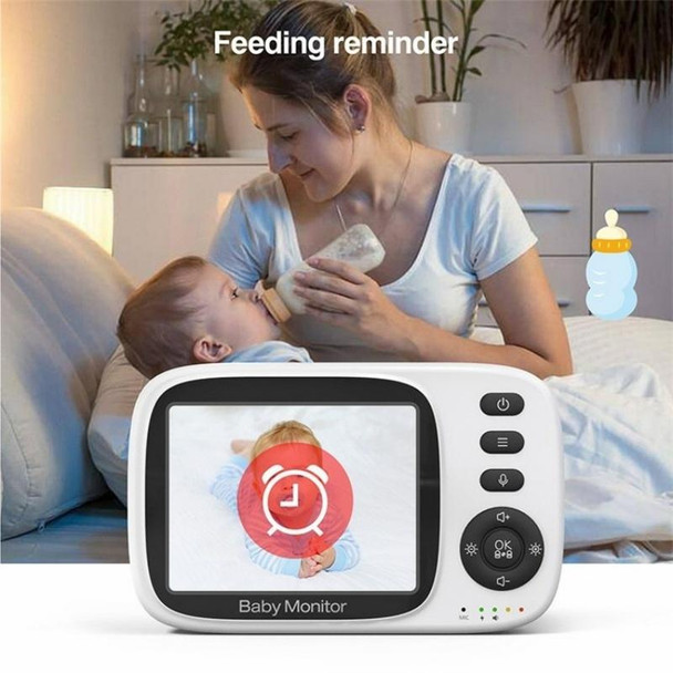 MC632A 2 Way Voice Talk Temperature Monitoring Baby Camera 3.2 inch Screen Baby Monitor(EU Plug)