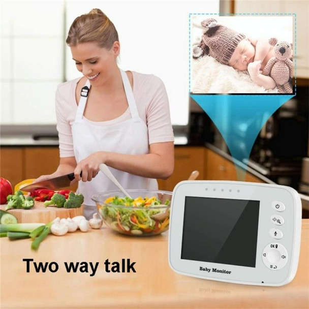 SM32PTA Two-Way Audio Night Vision Surveillance Camera 3.5 inch Baby Monitor(AU Plug)