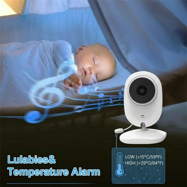 Temperature Detection 2 Way Voice Baby Security Video Camera 2.8-inch LCD Baby Monitor(US Plug)