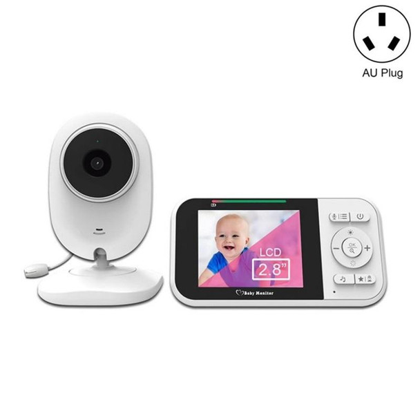 Temperature Detection 2 Way Voice Baby Security Video Camera 2.8-inch LCD Baby Monitor(AU Plug)