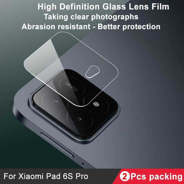 For Xiaomi Pad 6S Pro 12.4 2 PCS/Set IMAK HD Glass Rear Camera Lens Film