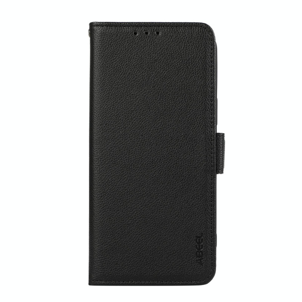 For Samsung Galaxy A55 5G ABEEL Side-Magnetic Litchi Pattern Leather RFID Phone Case(Black)