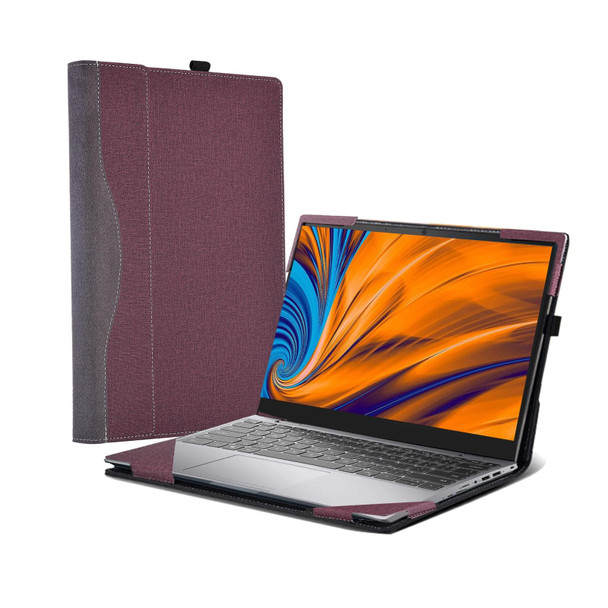 For Samsung Galaxy Book 4 Ultra 16 Inch Leather Laptop Anti-Fall Protective Case(Wine Red)