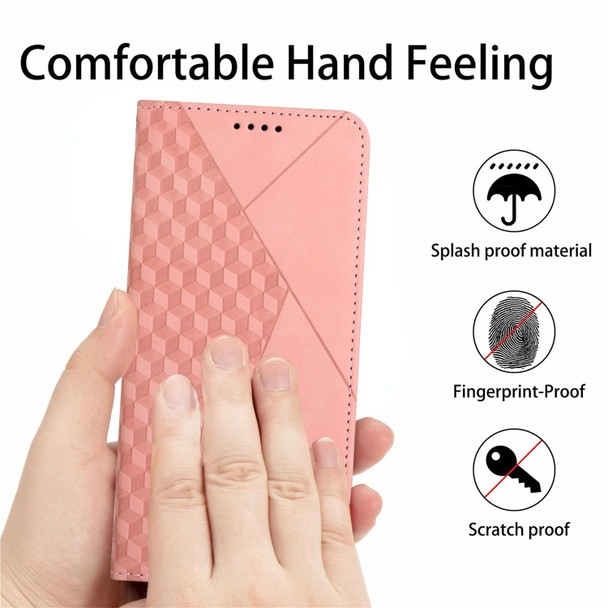 For Realme C67 4G Global Diamond Splicing Skin Feel Magnetic Leather Phone Case(Rose Gold)