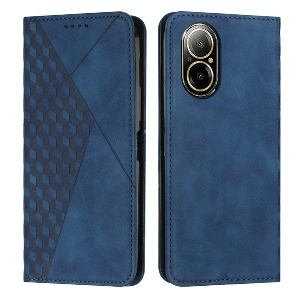 For Realme C67 4G Global Diamond Splicing Skin Feel Magnetic Leather Phone Case(Blue)